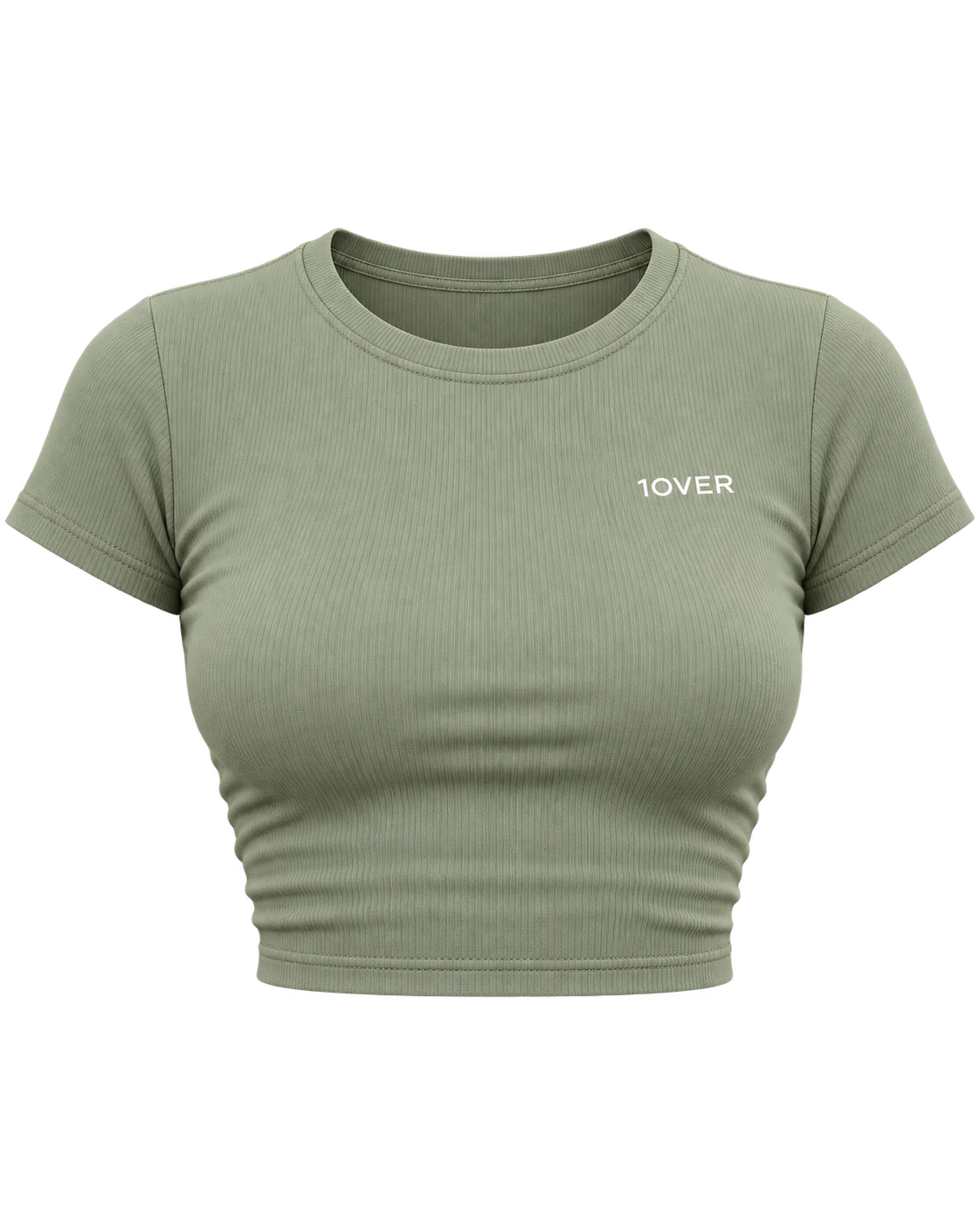 1OVER Ribbed Crop Tee — Sage
