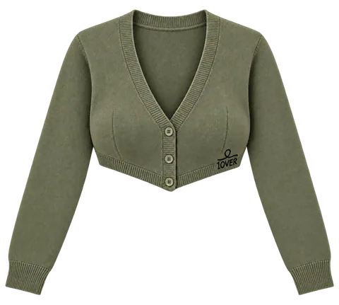1OVER Cardigan Bra Top — Olive