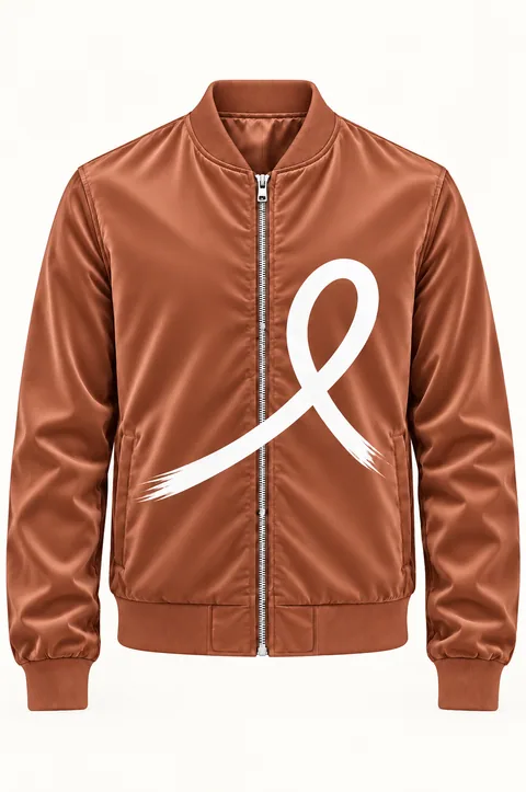 1OVER Ribbon Bomber Jacket — Terracotta