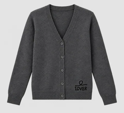 1OVER V-Neck Cardigan — Graphite