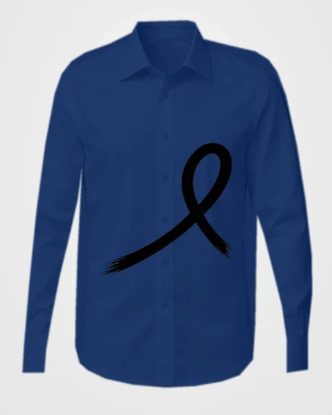 1OVER Ribbon Brush Dress Shirt — Navy