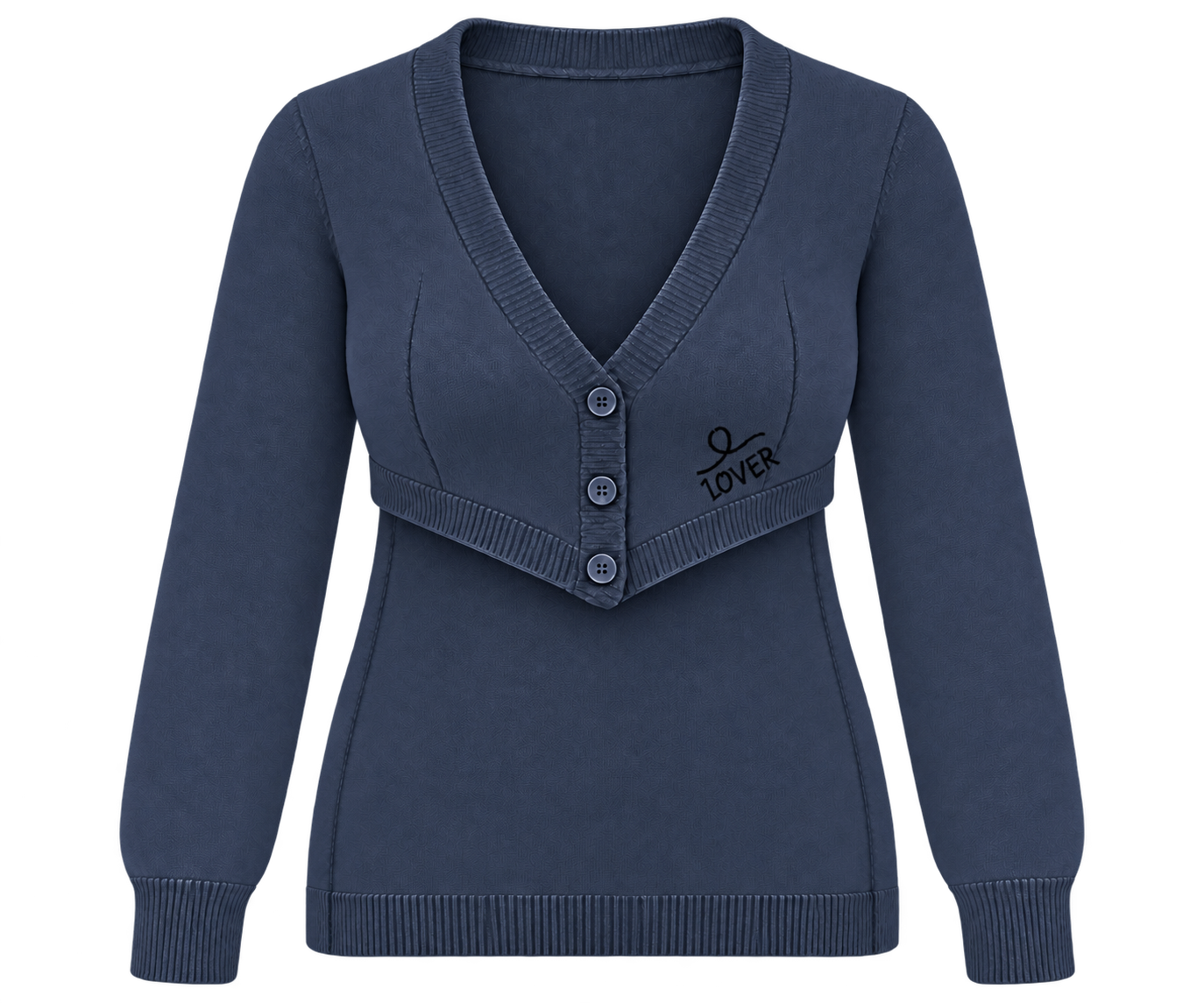 1OVER Longback Cardigan Bra — Midnight Navy