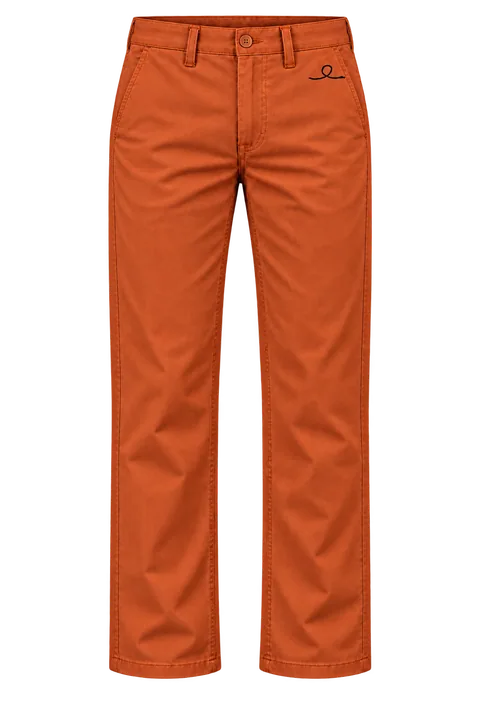 1OVER Ribbon Cotton Chinos — Burnt Orange