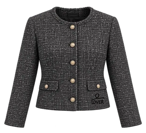 1OVER Women's Tweed Jacket — Charcoal