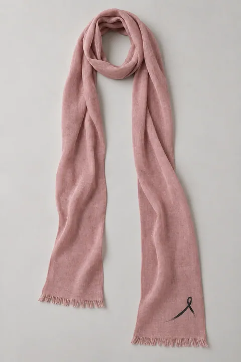 1OVER Ribbon Skinny Scarf — Dusty Rose