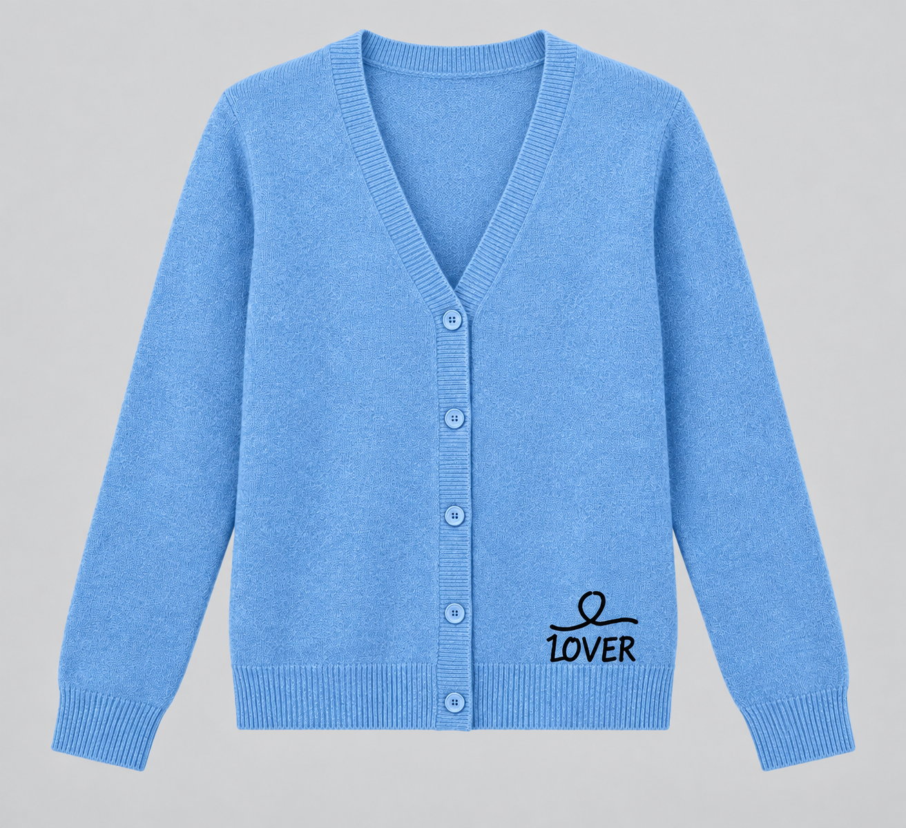 1OVER V-Neck Cardigan — Sky Blue