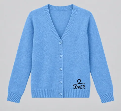 1OVER V-Neck Cardigan — Sky Blue