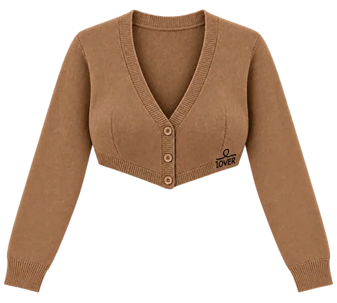 1OVER Cardigan Bra Top — Caramel