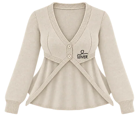 1OVER Longback Cape Knit Cardigan — Oatmeal