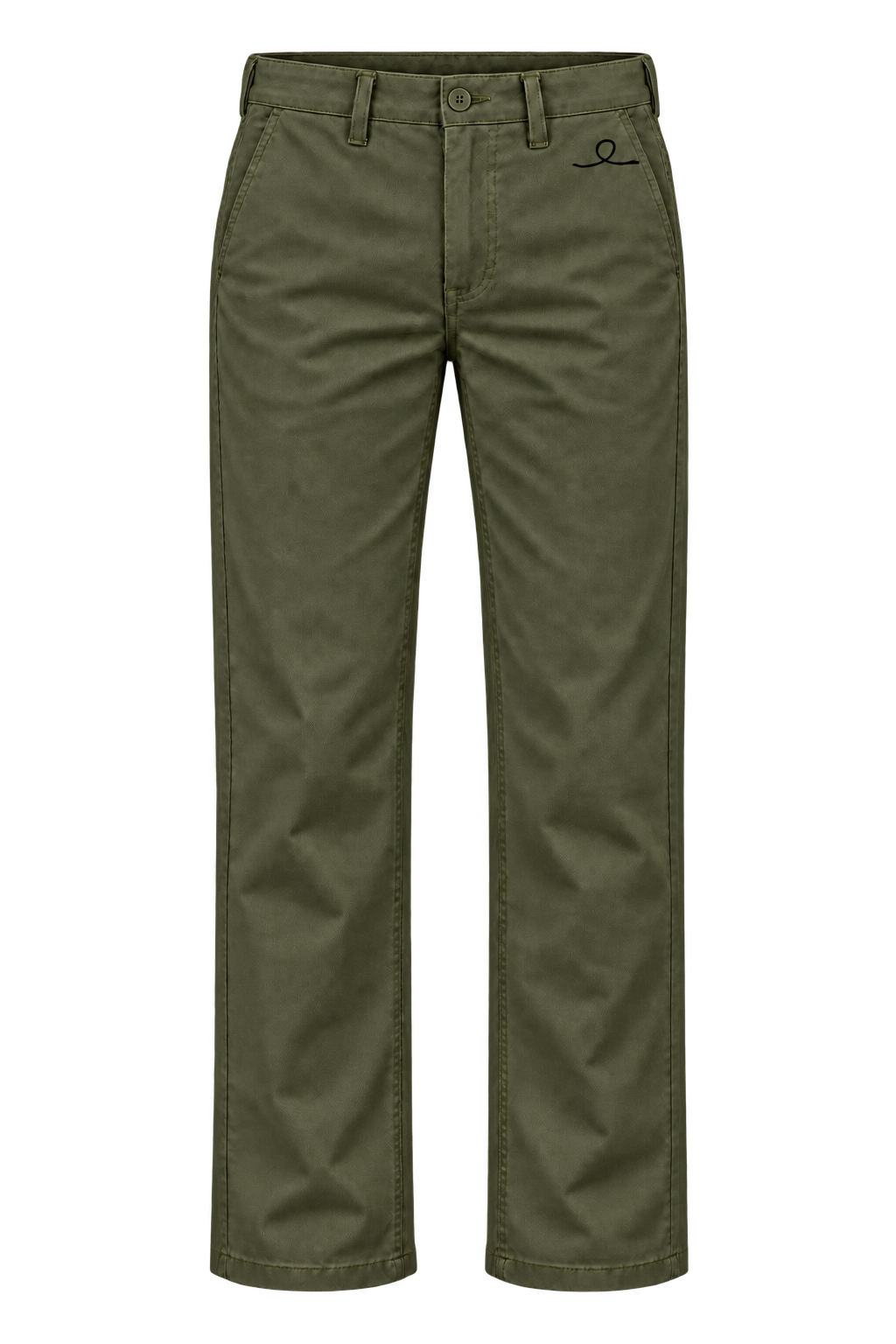 1OVER Ribbon Cotton Chinos — Dark Olive