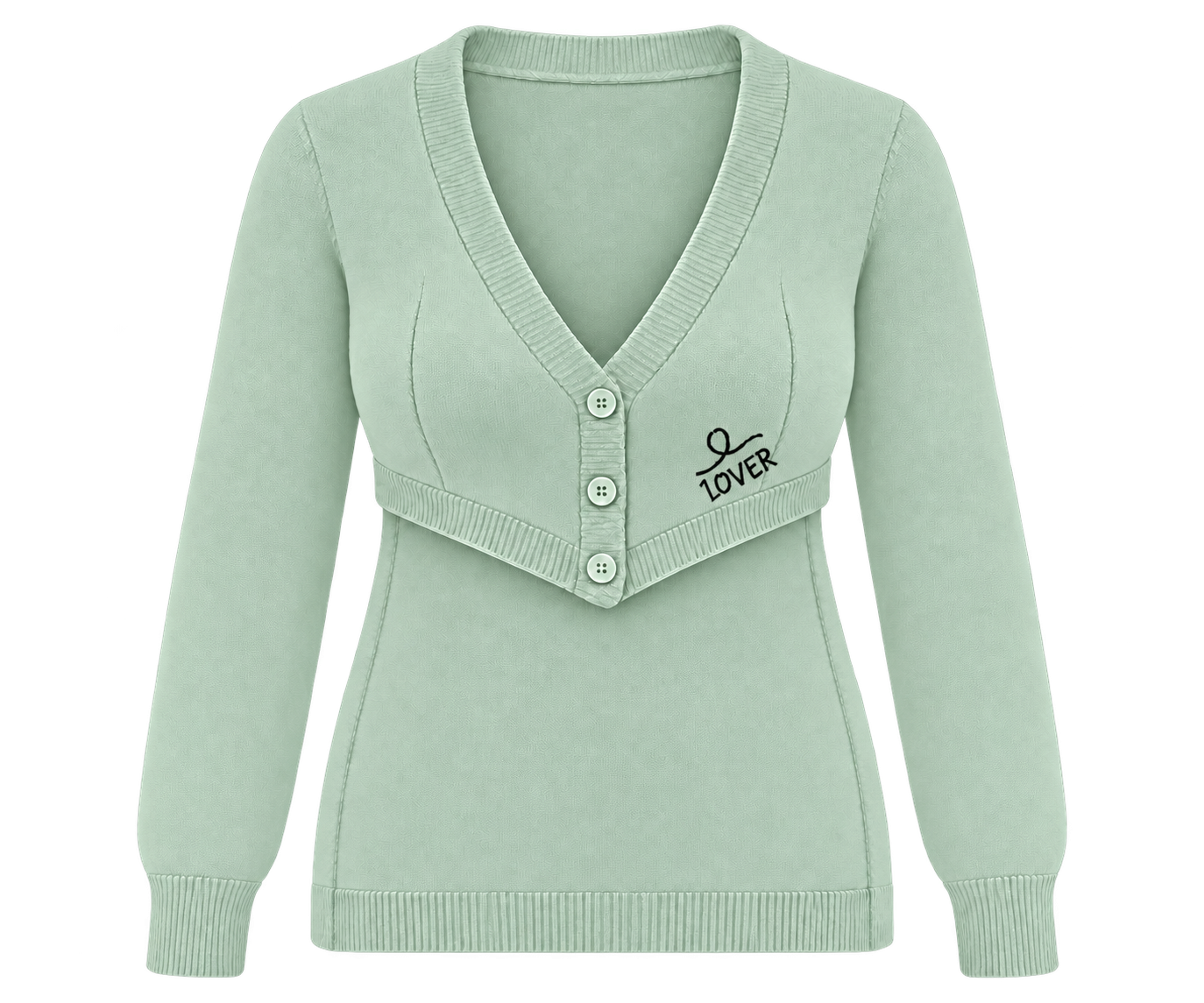 1OVER Longback Cardigan Bra — Mint