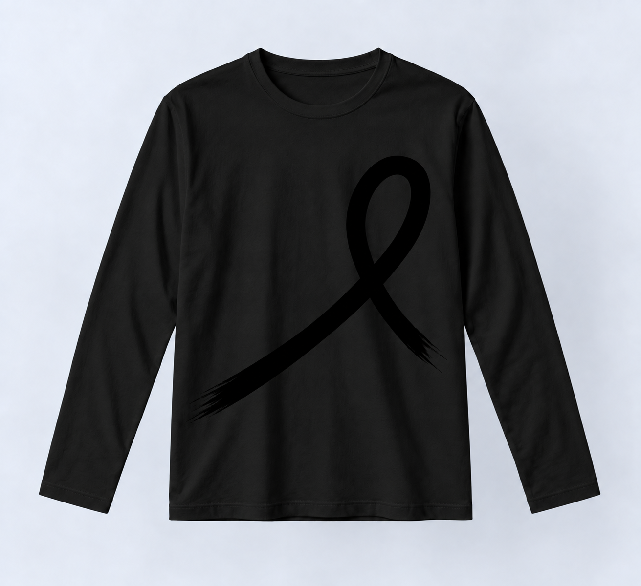1OVER Ribbon Long Sleeve Tee — Black