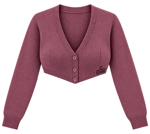 1OVER Cardigan Bra Top — Berry