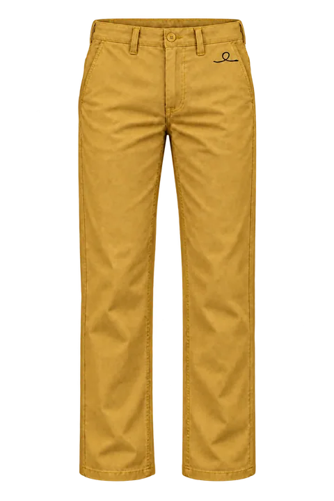 1OVER Ribbon Cotton Chinos — Mustard