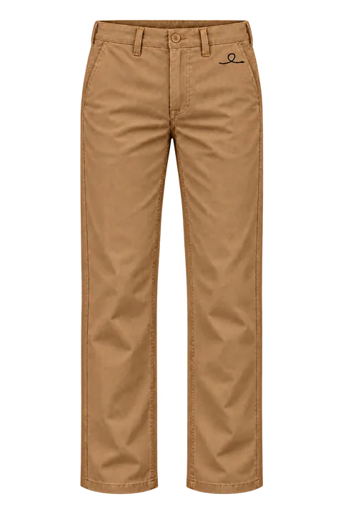 1OVER Ribbon Cotton Chinos — Caramel