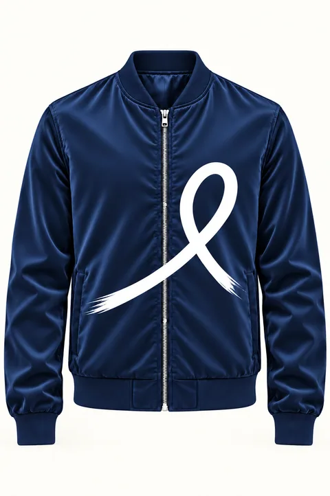 1OVER Ribbon Bomber Jacket — Navy