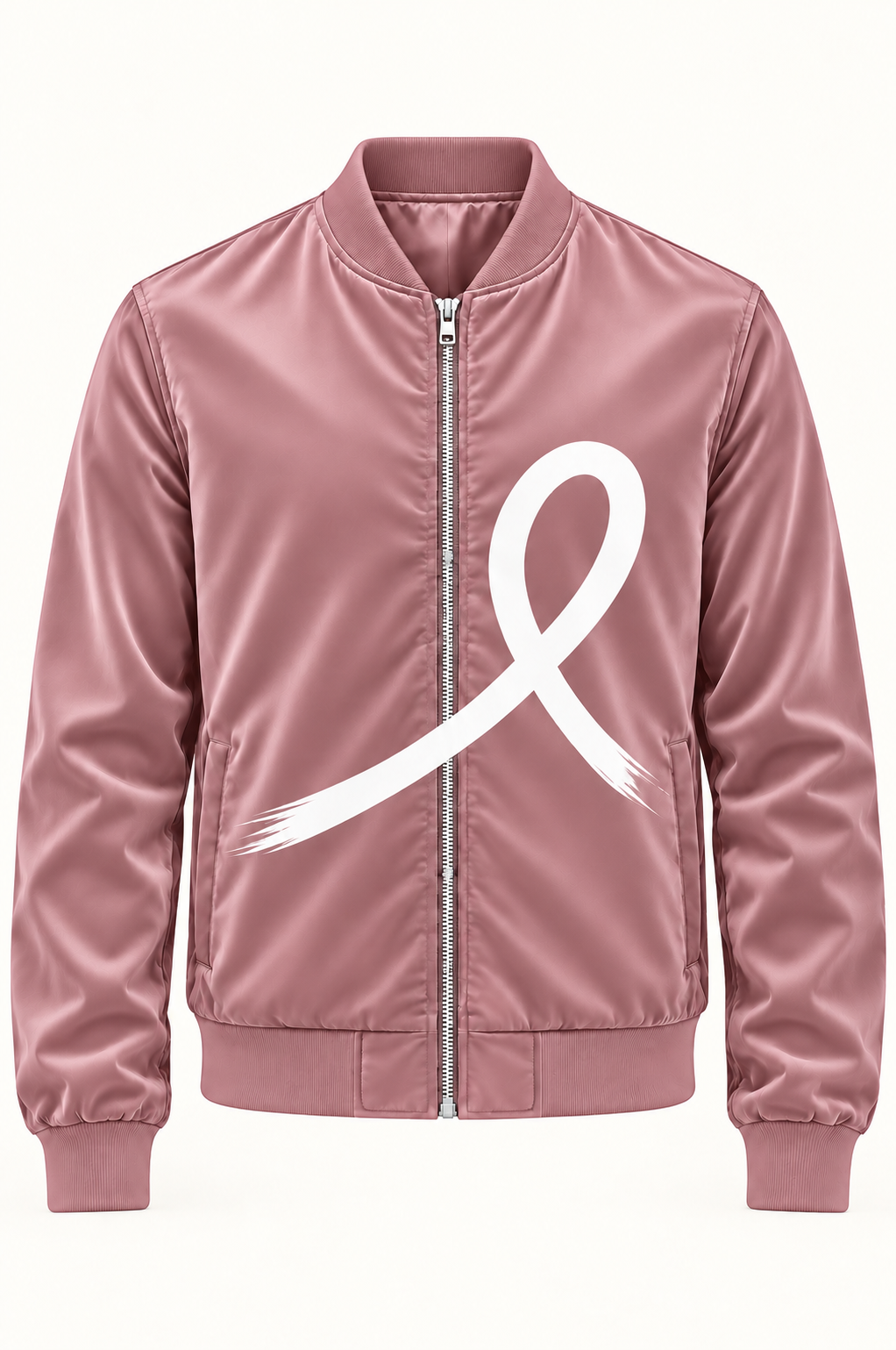 1OVER Ribbon Bomber Jacket — Dusty Rose
