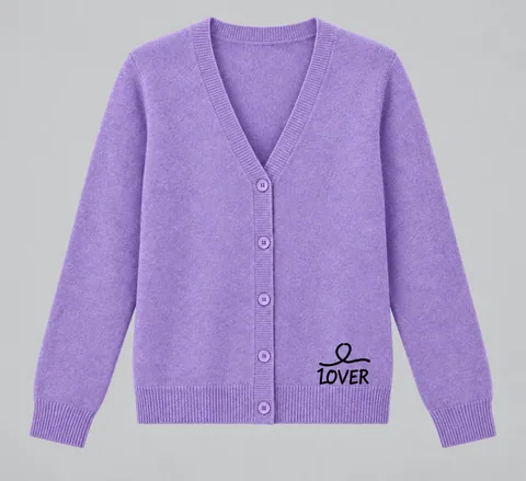 1OVER V-Neck Cardigan — Lavender