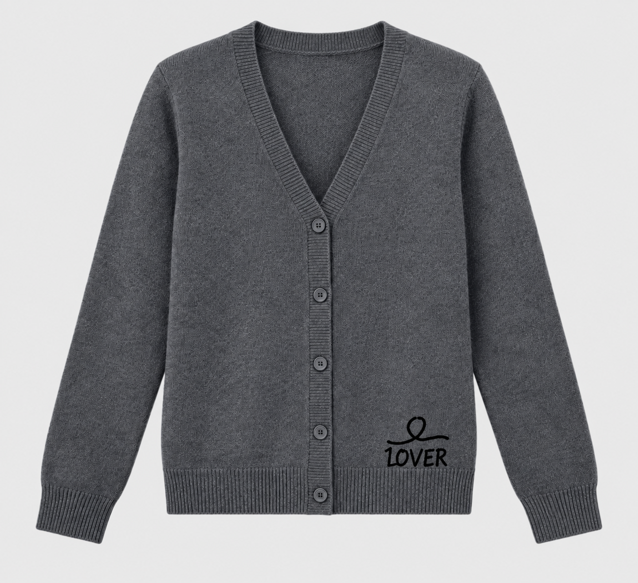 1OVER V-Neck Cardigan — Slate