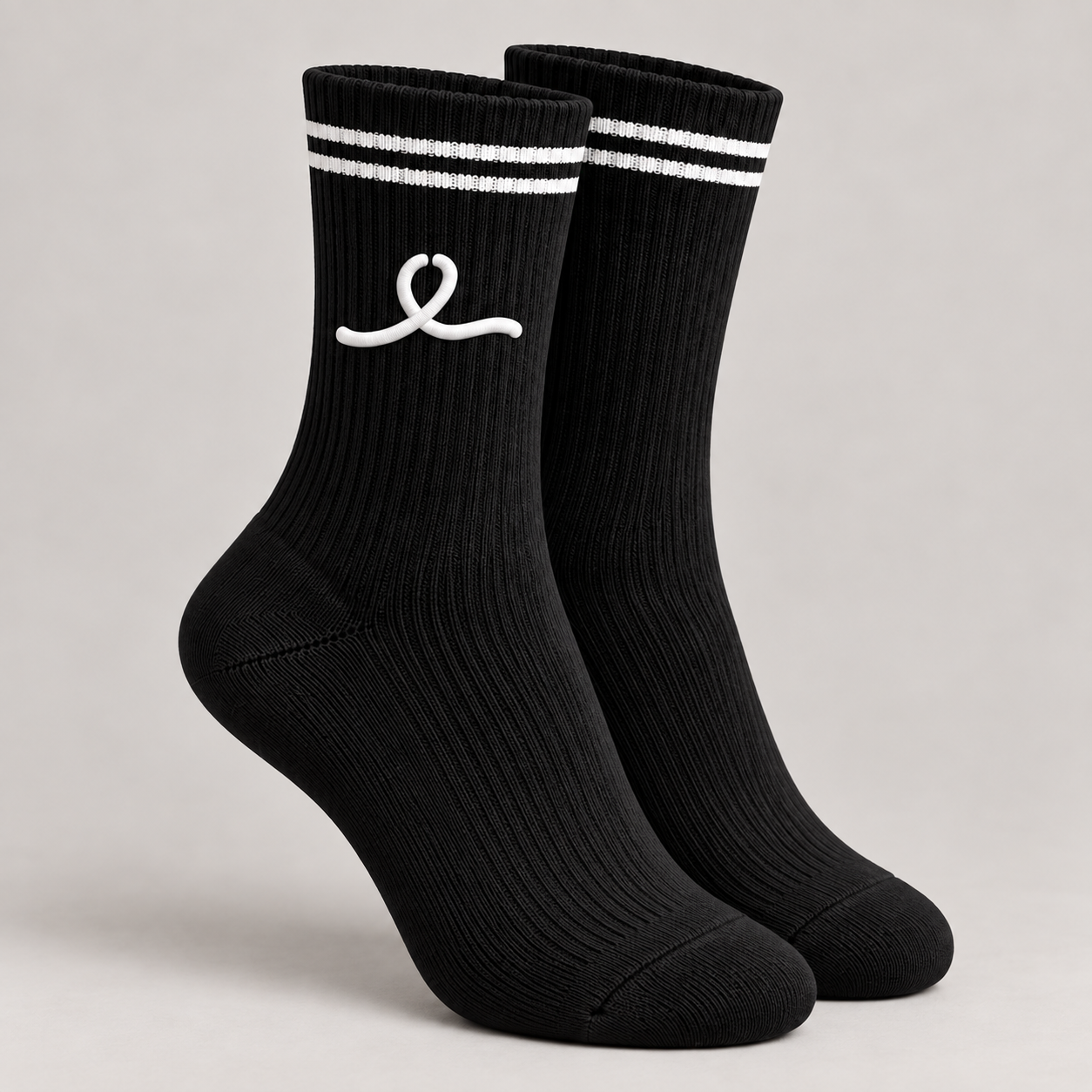 1OVER Women's Ribbon Crew Socks — Black