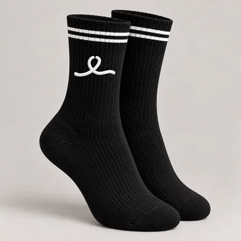 1OVER Women's Ribbon Crew Socks — Black