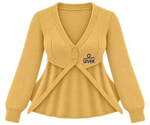 1OVER Longback Cape Knit Cardigan — Honey