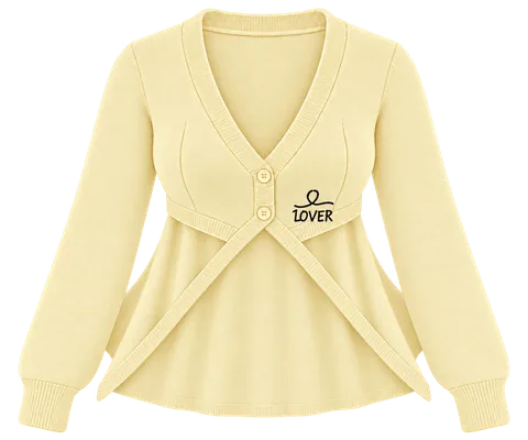 1OVER Longback Cape Knit Cardigan — Butter