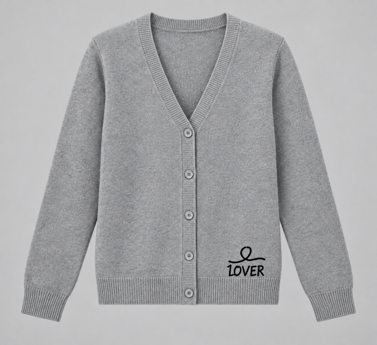 1OVER V-Neck Cardigan — Silver