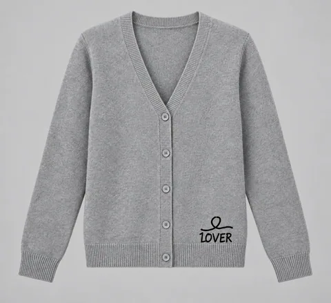 1OVER V-Neck Cardigan — Silver