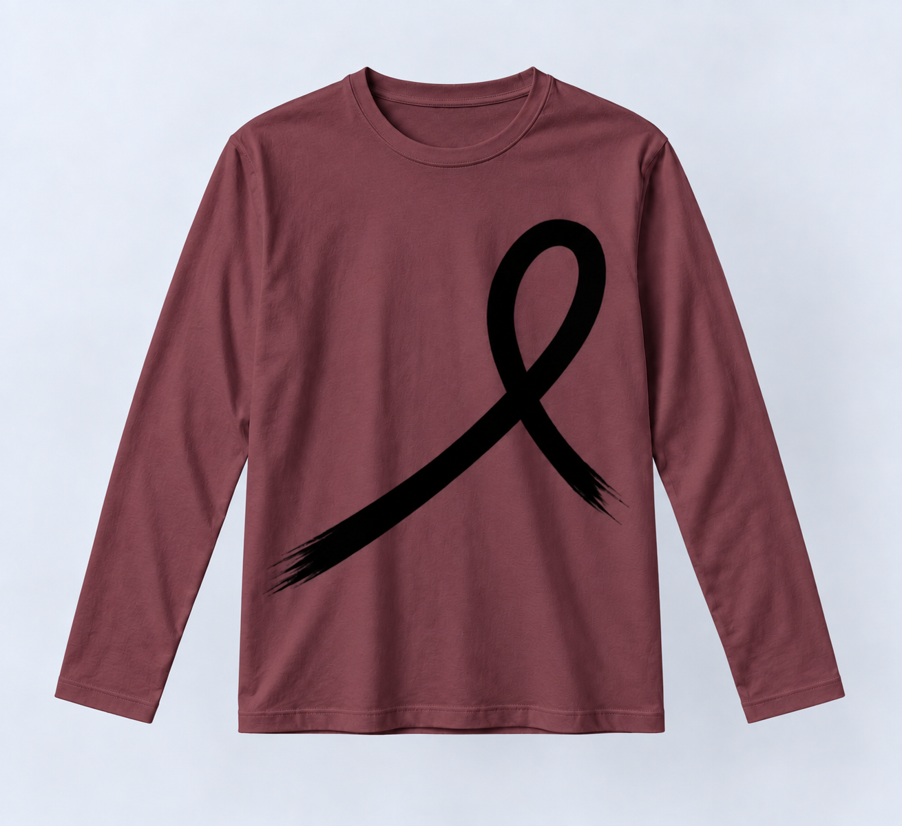 1OVER Ribbon Long Sleeve Tee — Wine