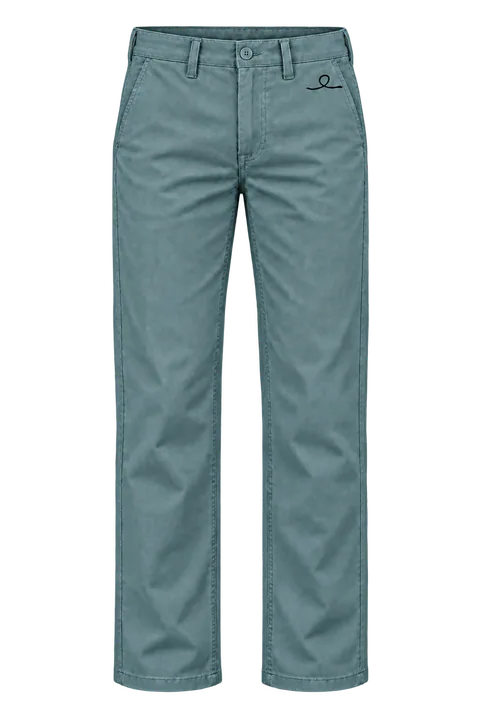 1OVER Ribbon Cotton Chinos — Dusty Teal