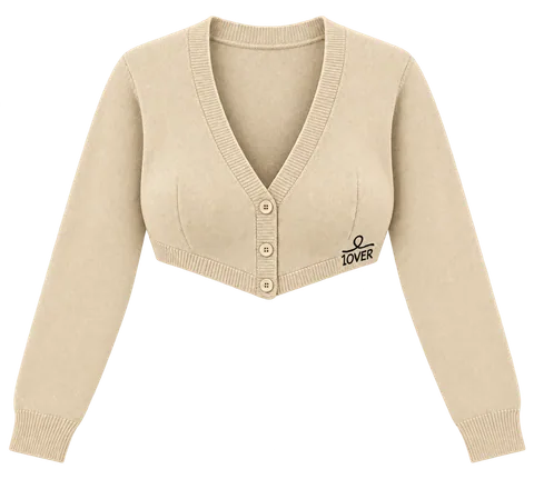 1OVER Cardigan Bra Top — Cream