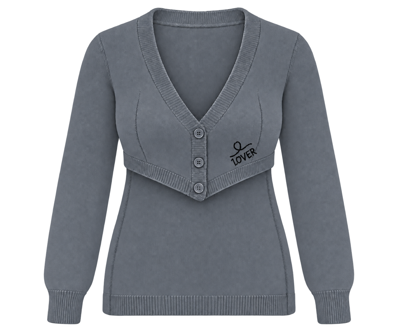 1OVER Longback Cardigan Bra — Slate