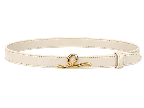 1OVER Ribbon Belt — Ivory & Gold