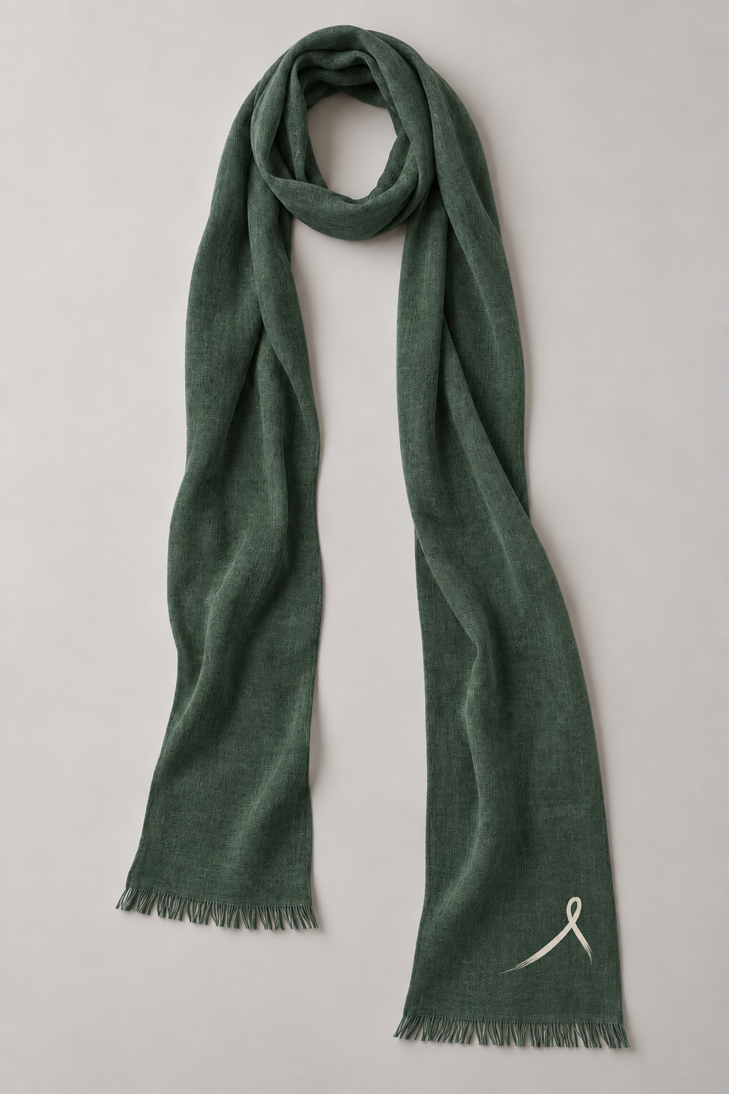 1OVER Ribbon Skinny Scarf — Forest
