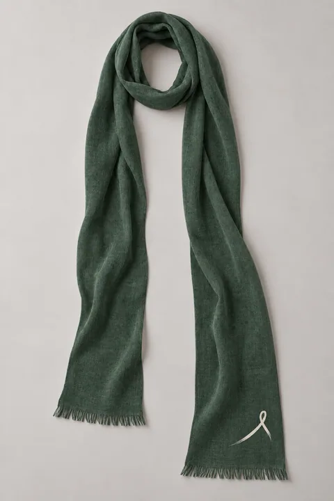 1OVER Ribbon Skinny Scarf — Forest