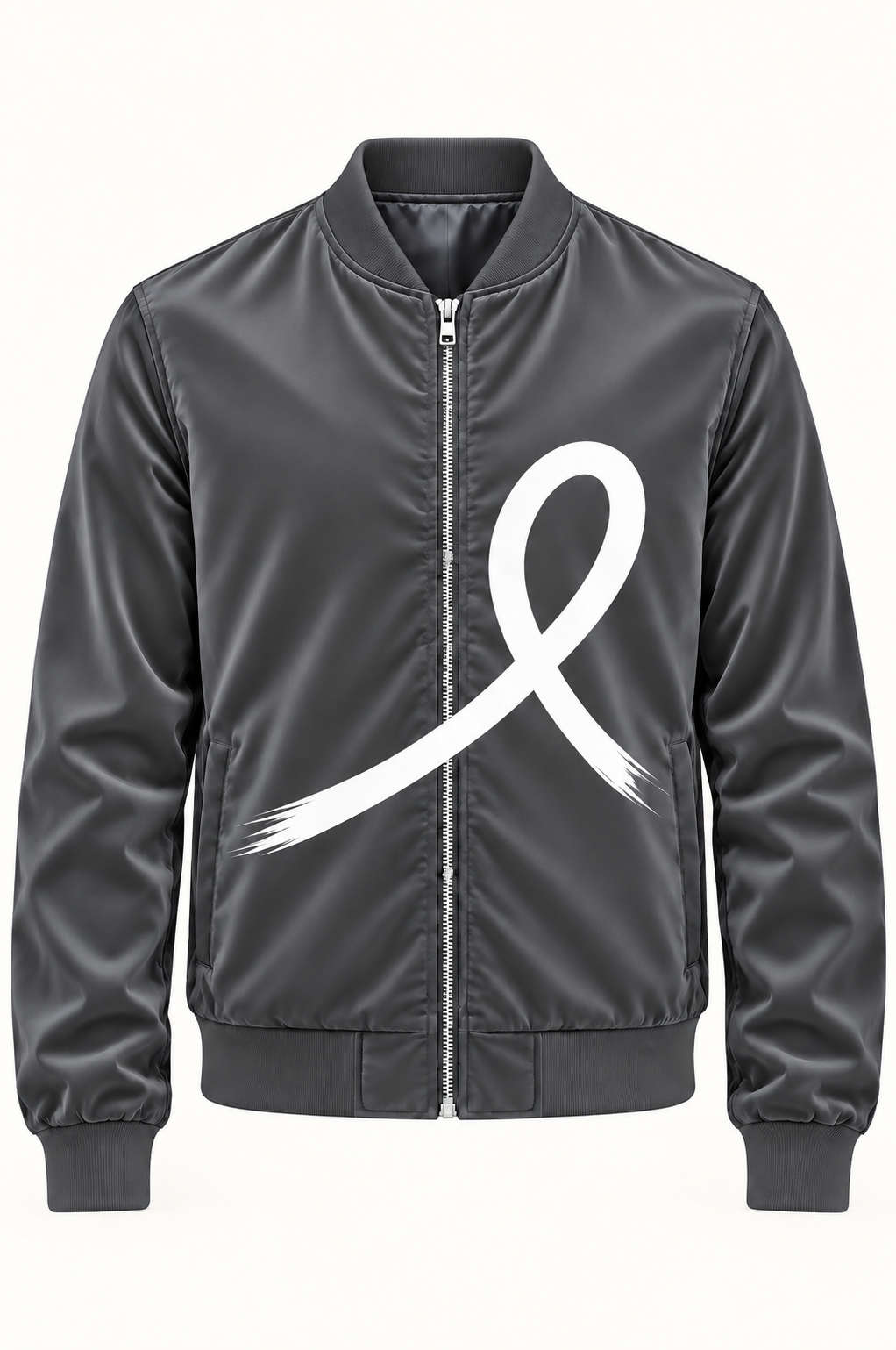 1OVER Ribbon Bomber Jacket — Graphite
