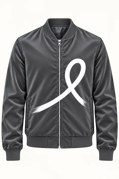 1OVER Ribbon Bomber Jacket — Graphite