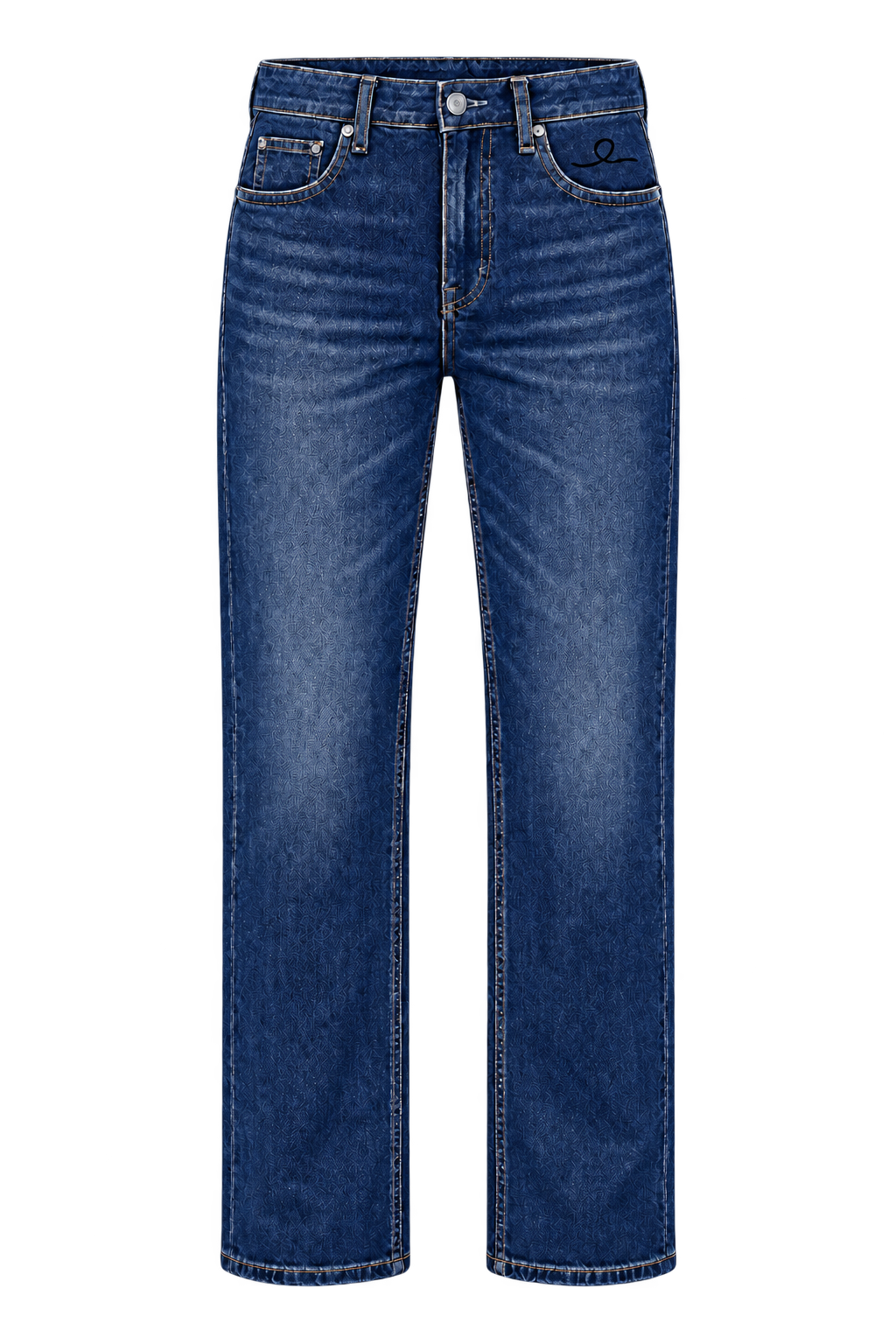 1OVER Ribbon Straight Jeans — Deep Indigo