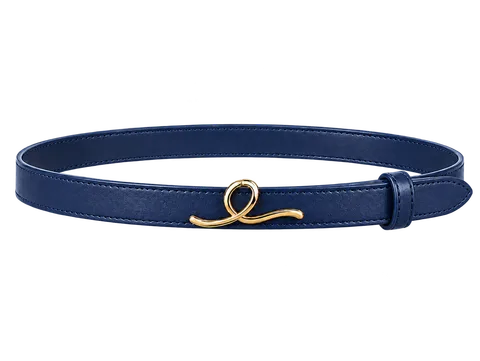 1OVER Ribbon Belt — Navy & Gold