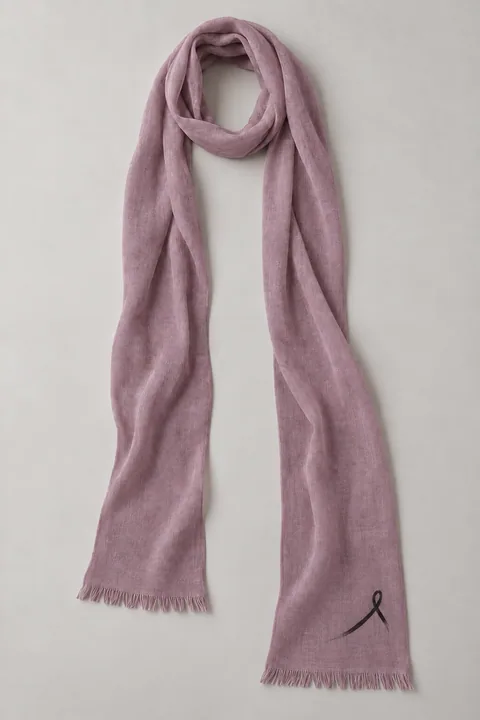 1OVER Ribbon Skinny Scarf — Mauve