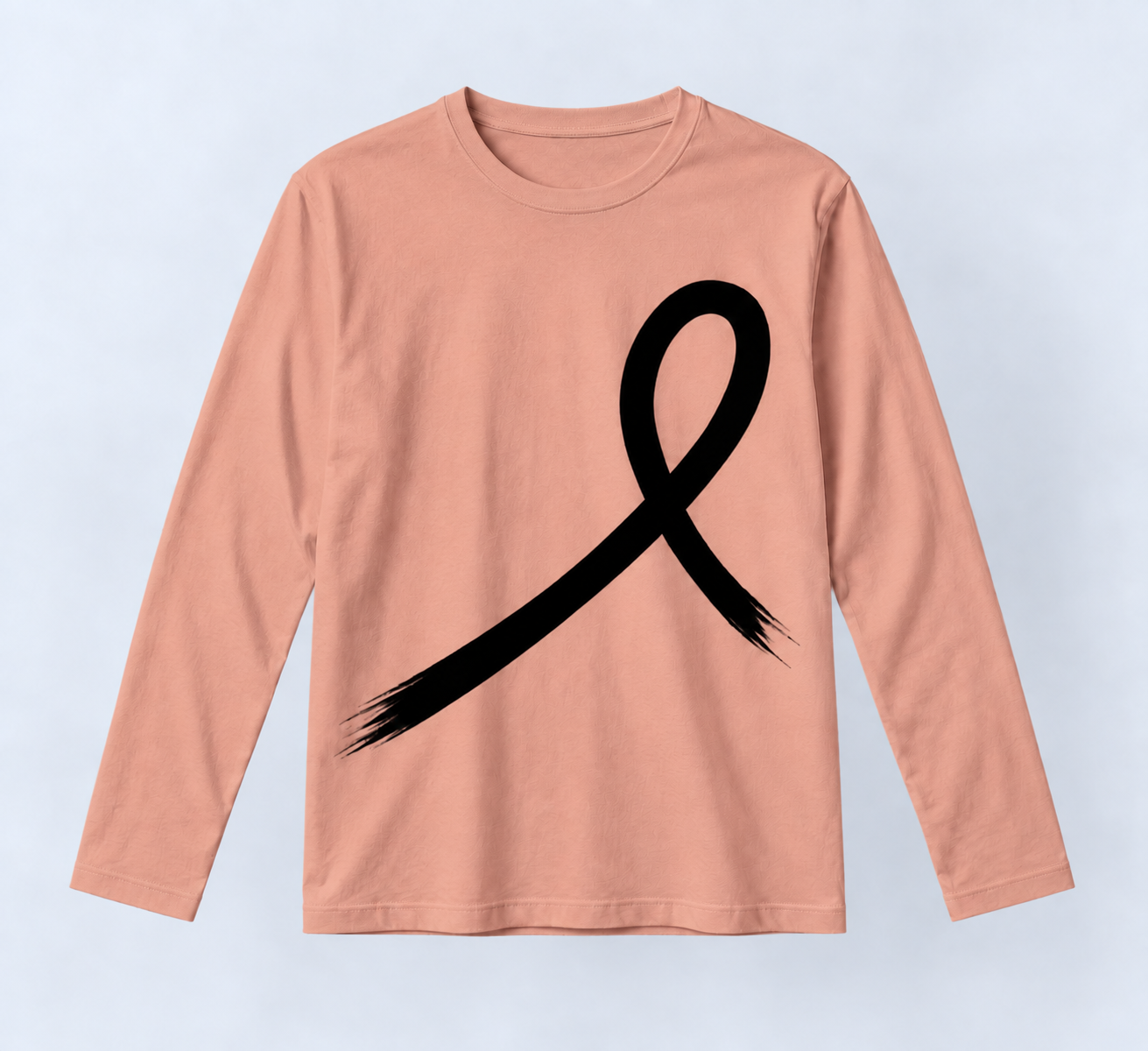 1OVER Ribbon Long Sleeve Tee — Salmon
