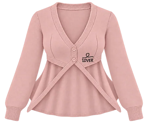 1OVER Longback Cape Knit Cardigan — Blush