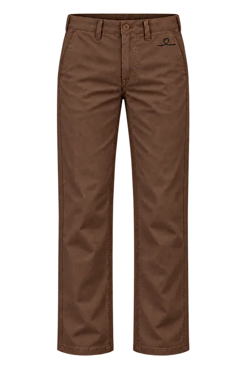 1OVER Ribbon Cotton Chinos — Chocolate