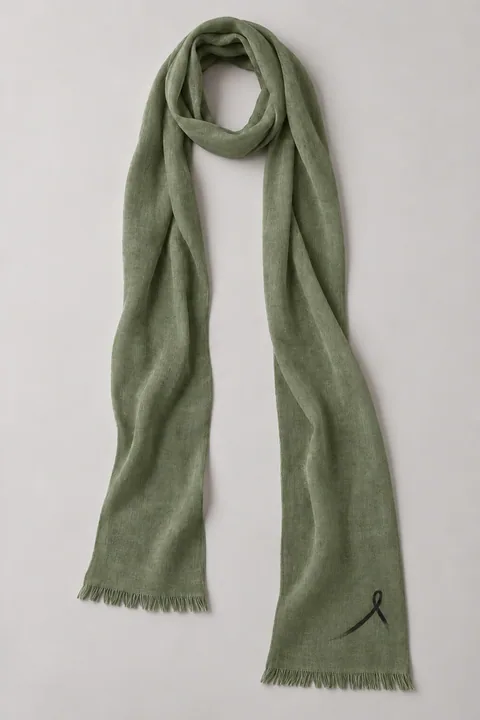 1OVER Ribbon Skinny Scarf — Moss