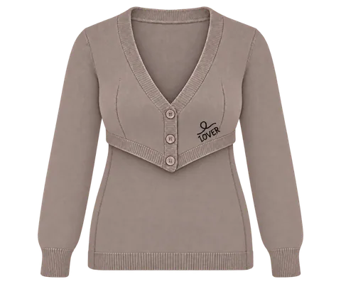1OVER Longback Cardigan Bra — Mushroom