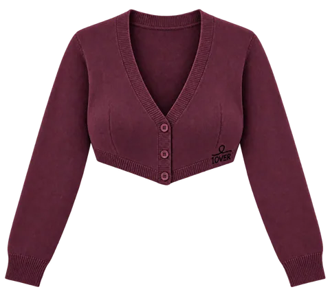 1OVER Cardigan Bra Top — Wine