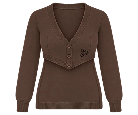 1OVER Longback Cardigan Bra — Chocolate