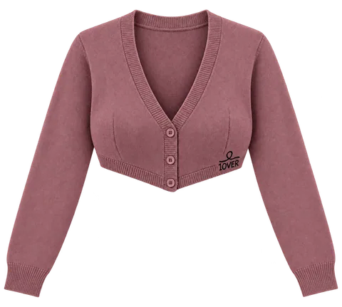 1OVER Cardigan Bra Top — Rosewood