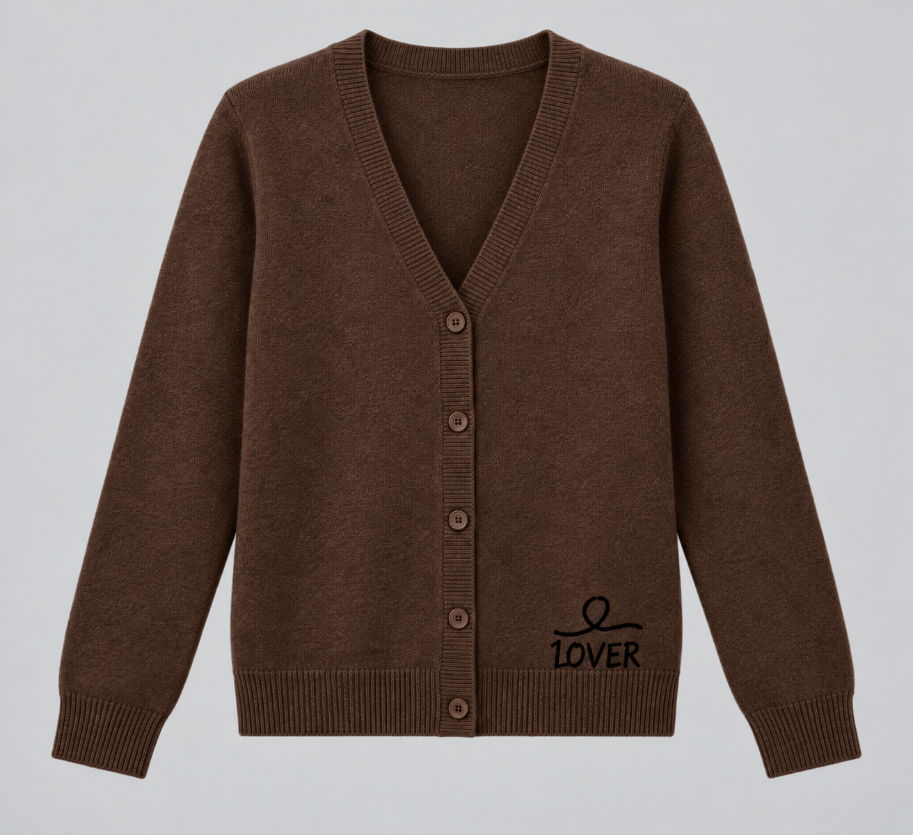 1OVER V-Neck Cardigan — Cocoa